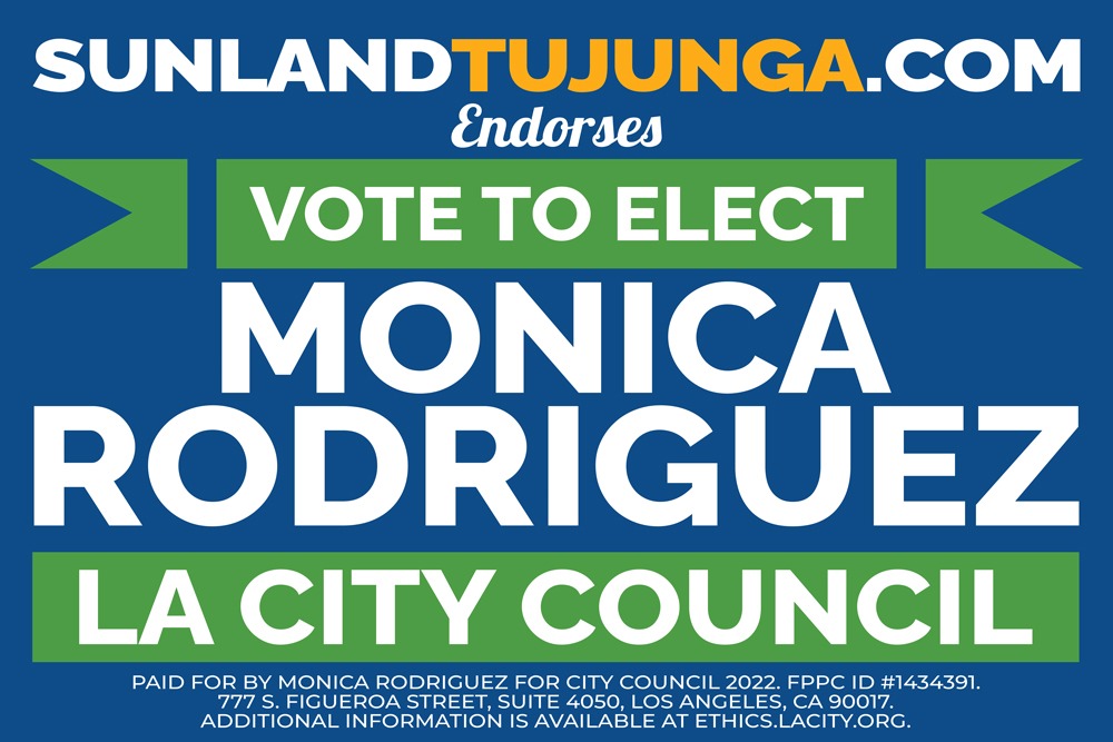 sunlandtujunga.com Endorses Vote to Elect Monica Rodriguez