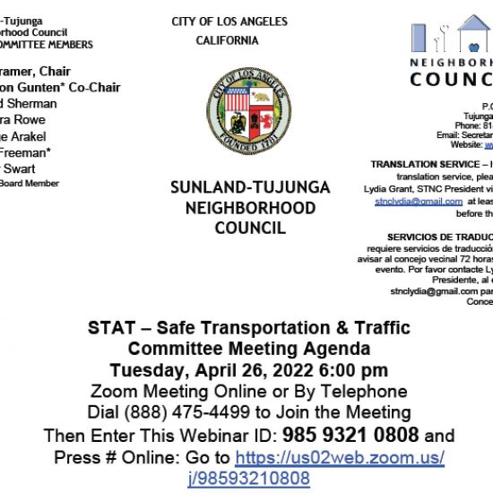 STAT - Safe Transportation & Traffic Committee Meeting