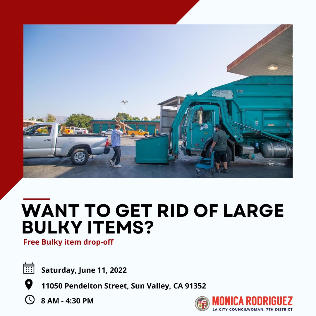 Free Bulky Item Drop-off is Coming to the East Valley District Yard