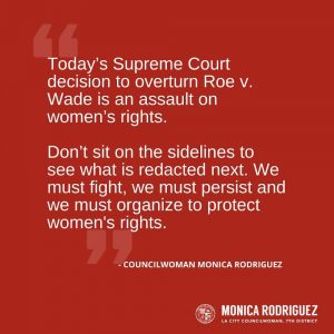 My Statement on Today’s Supreme Court Decision to Overturn Roe v. Wade