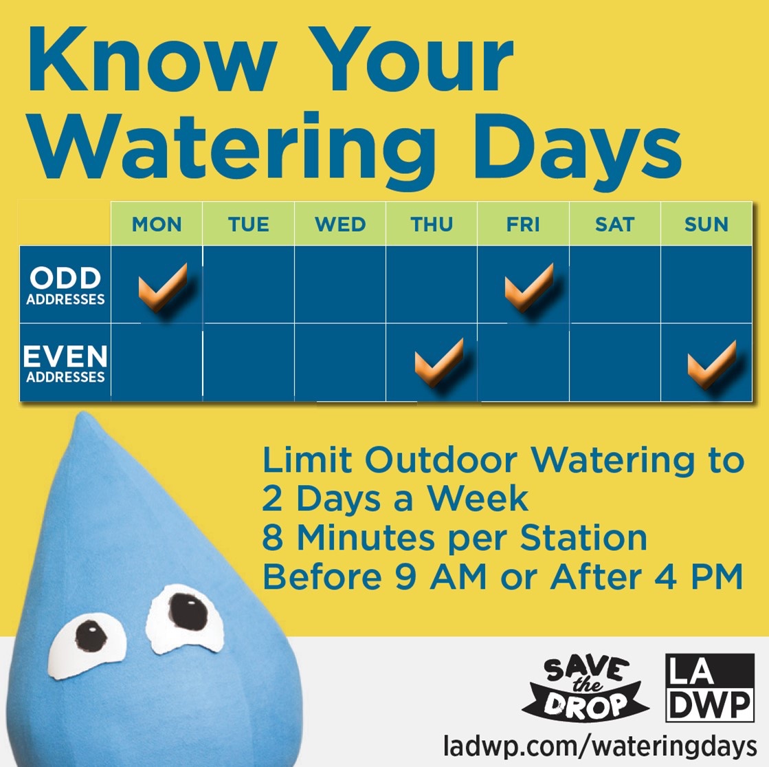 Water Conservation - Know Your Watering Days