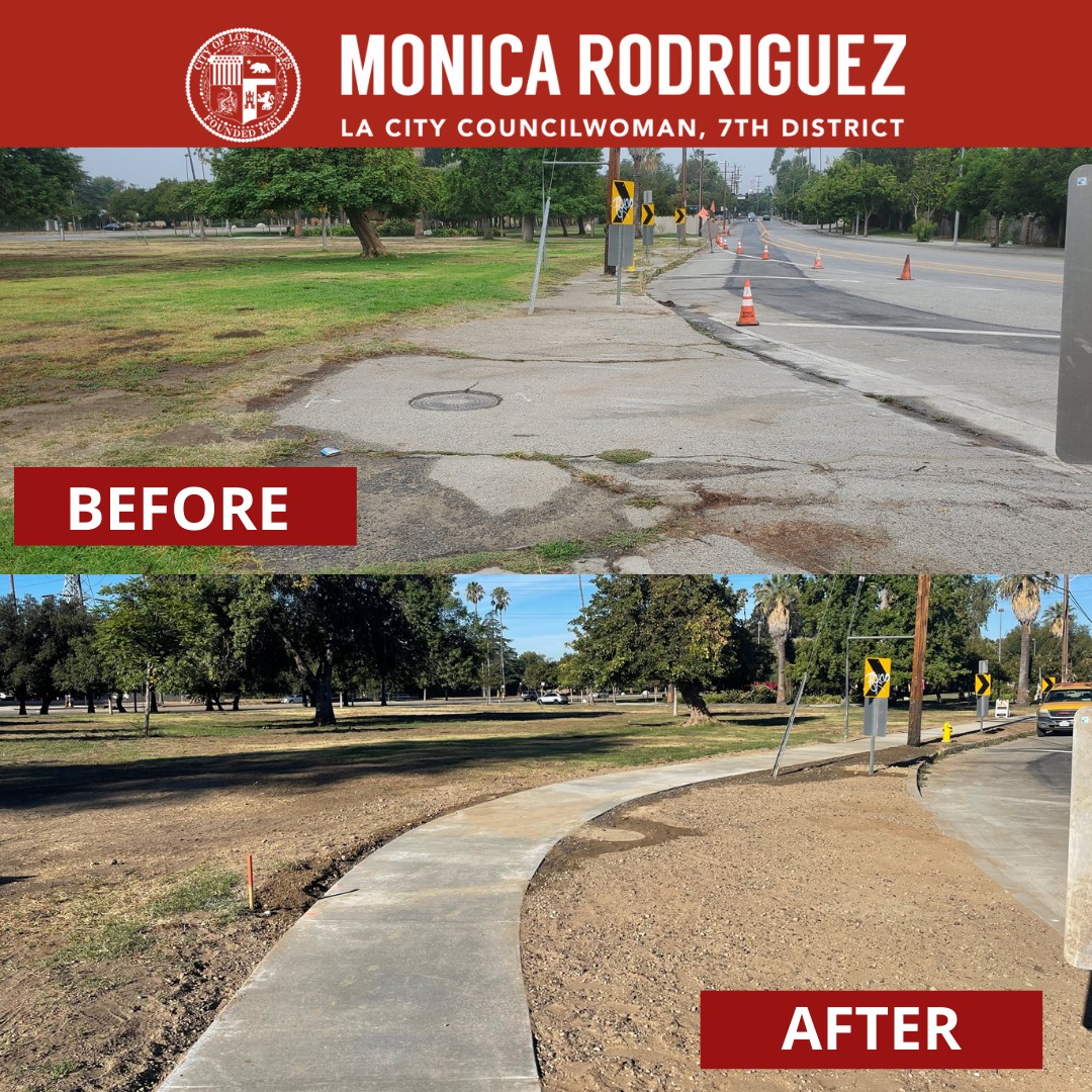 Installed New Sidewalks and other Improvements at Brand Park