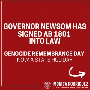 Establishing Genocide Remembrance Day as a State Holiday