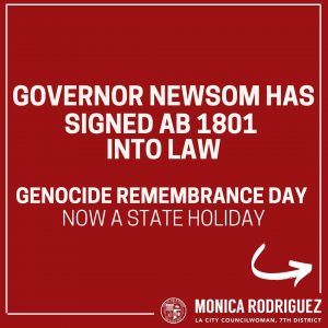 Establishing Genocide Remembrance Day as a State Holiday