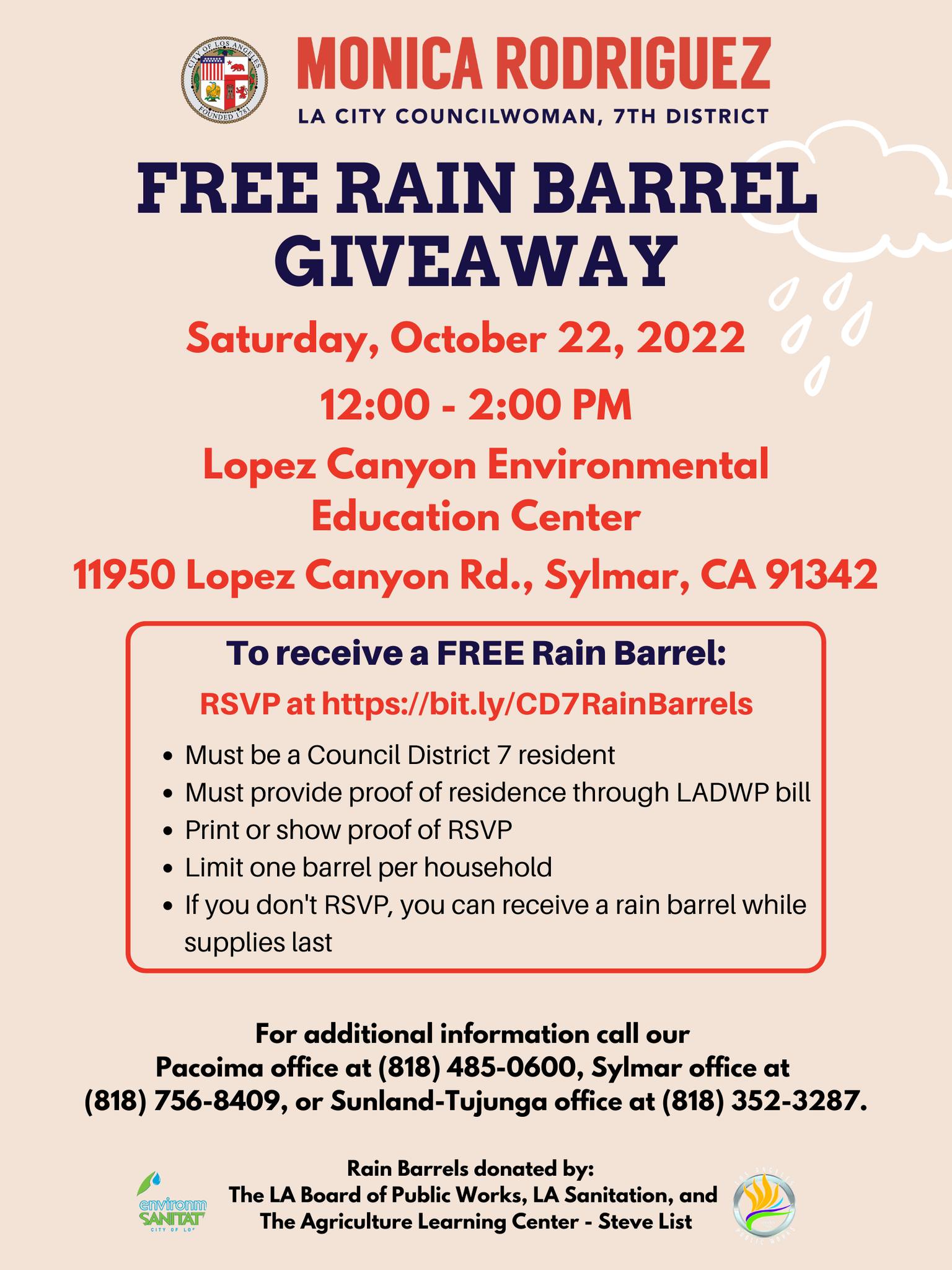Join us for our CD7 Rain Barrel Giveaway this Saturday, October 22