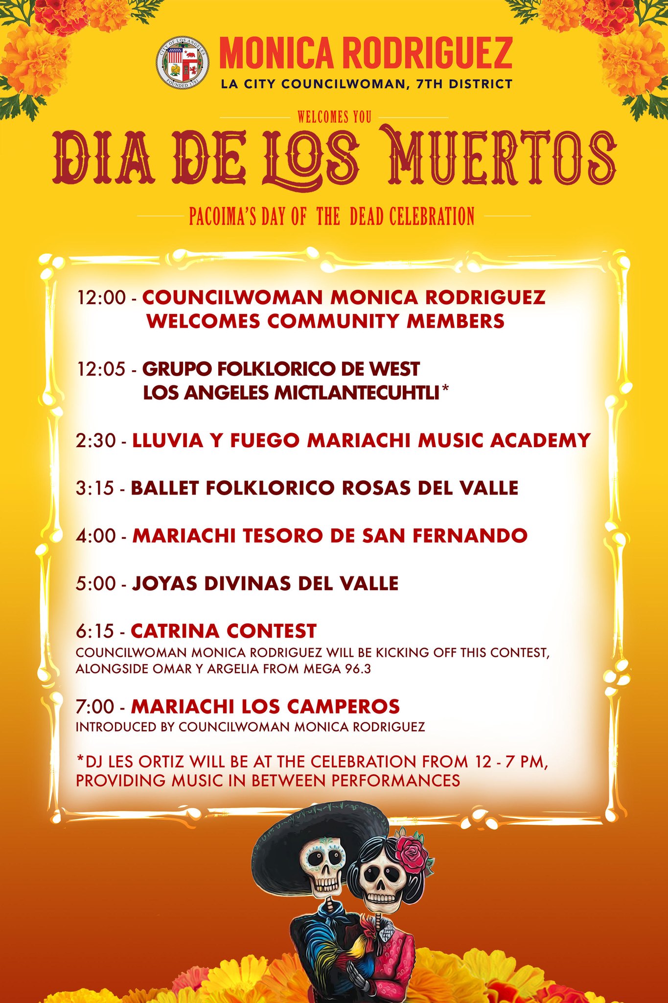 Please Join Me at Our Annual Dia de los Muertos Celebration at Pacoima City Hall