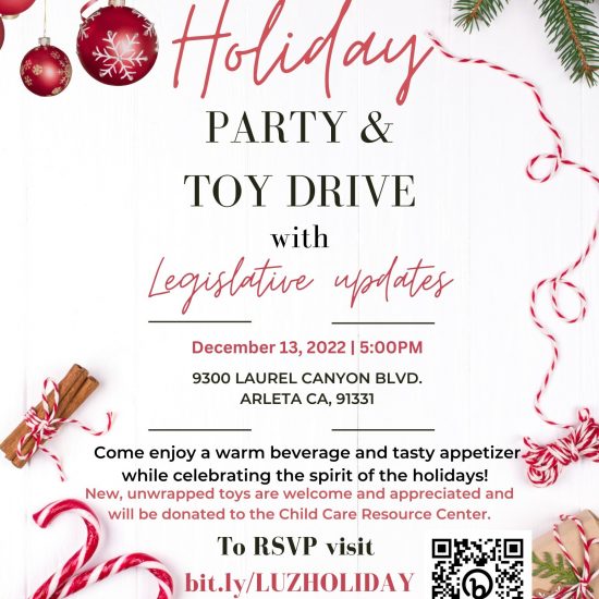 Please Join My Team and I for Our Annual Holiday Party & Toy Drive on Tuesday, December 13th