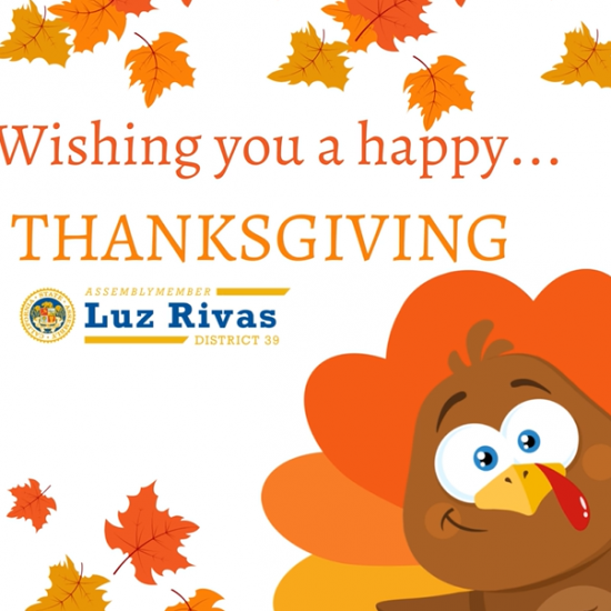Wishing All Families in the 39th Assembly District and Beyond a Happy Thanksgiving