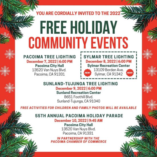 New Date for our Sylmar Tree Lighting