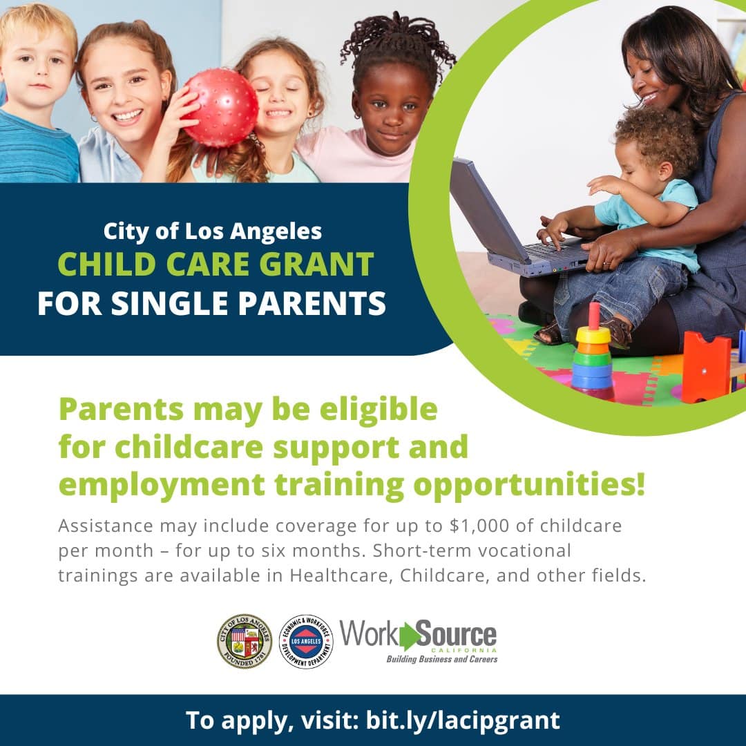 $1,000 Per Month in Financial Assistance for Child Care Services for up to Six Months