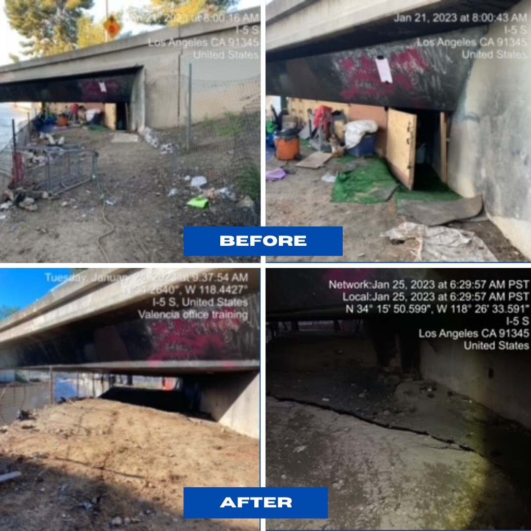 Debris Cleanup at the Interstate 5 SouthBound