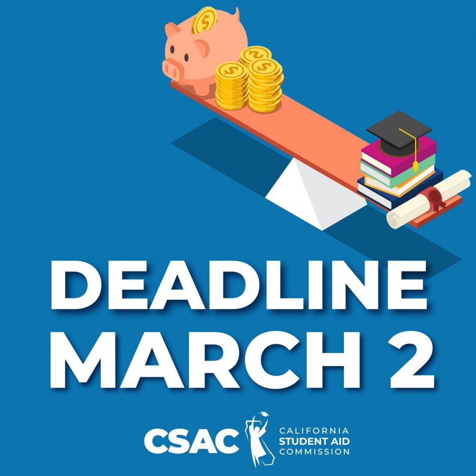 Deadline to Complete your Free Application for Federal Student Aid