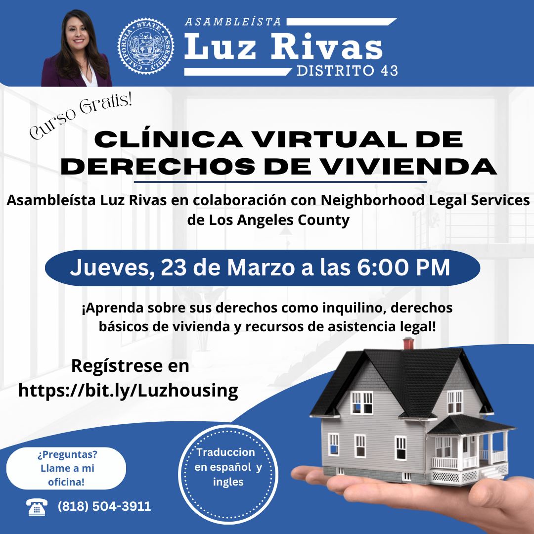 Hosting a Virtual Legal Housing Rights Workshop on Thursday
