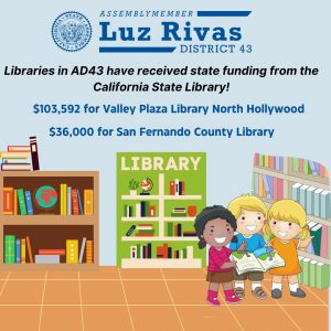 Libraries in AD43 Received State Funding from California State Library