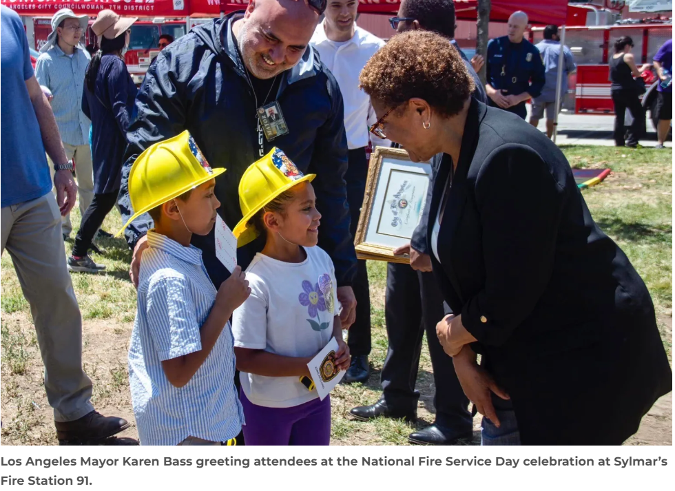 Thanks Mayor Karen Bass for Her Support for Another Fire Station in Sylmar