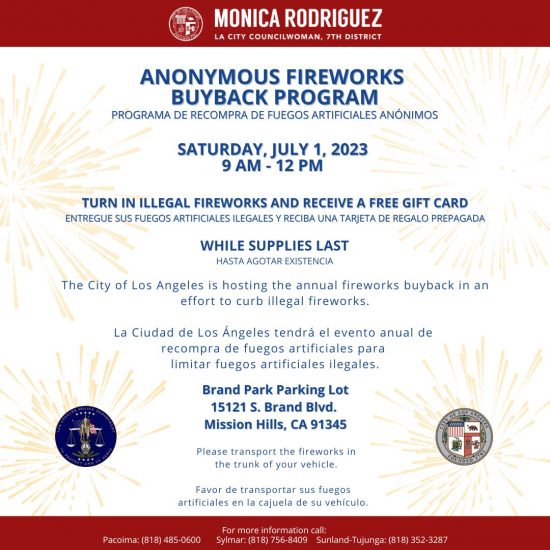 Third Anonymous Fireworks Buyback Program