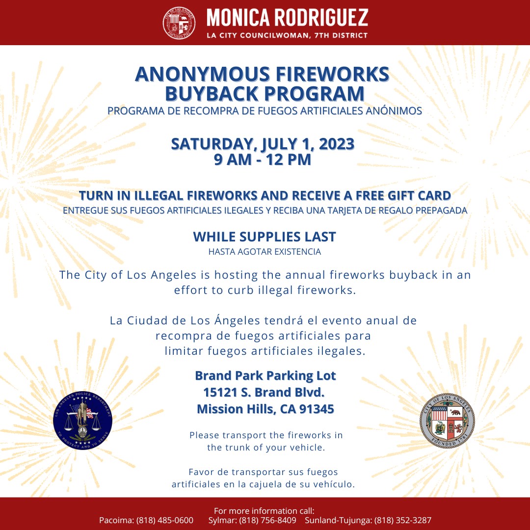 Third Anonymous Fireworks Buyback Program