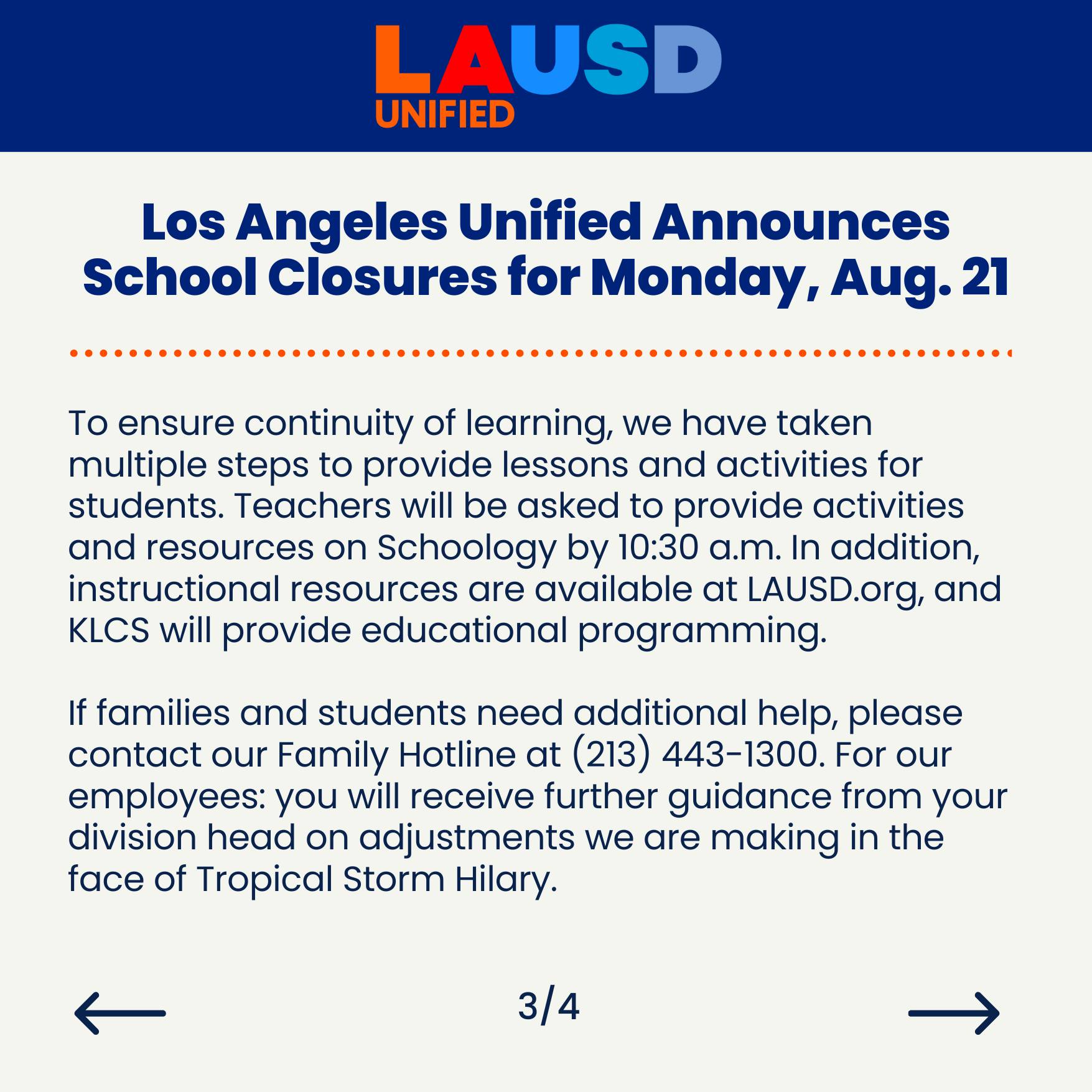 Los Angeles Unified School District will be Closing Schools