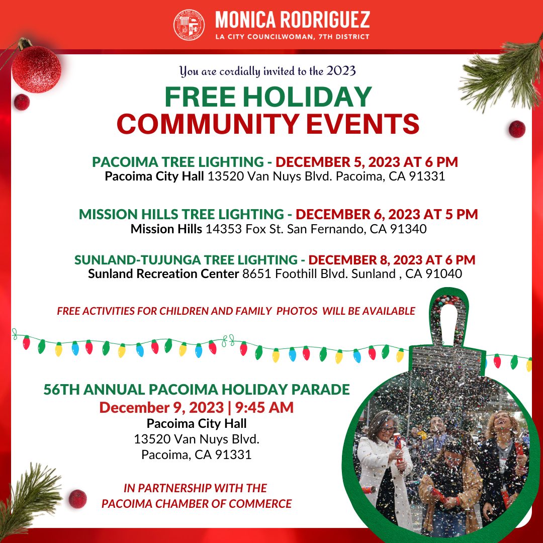 FREE Holiday Community Events throughout the District